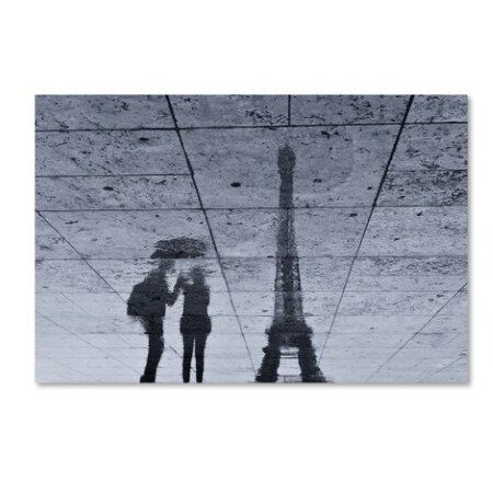 Philippe M 'Under The Rain In Paris' Canvas Art,30x47